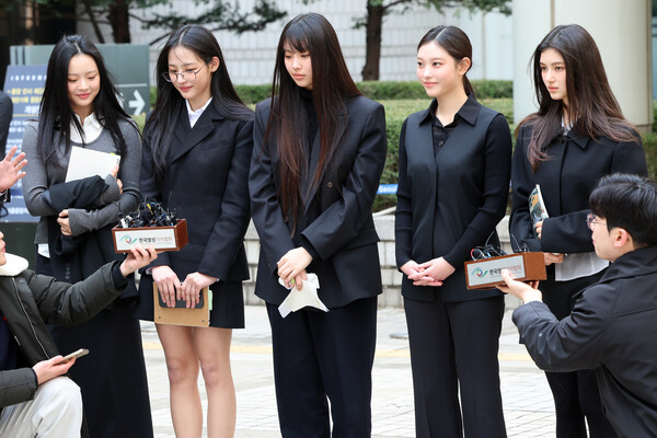 그룹 뉴진스 멤버 하니, 민지, 혜인, 해린, 다니엘. ⓒ뉴스1 