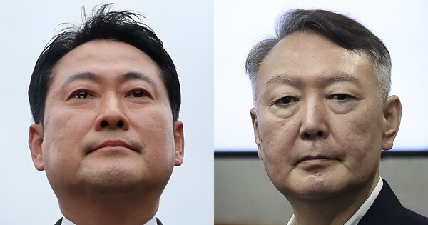 장동혁 국민의힘 대표(왼쪽), 윤석열 전 대통령(오른쪽). ⓒ뉴스1