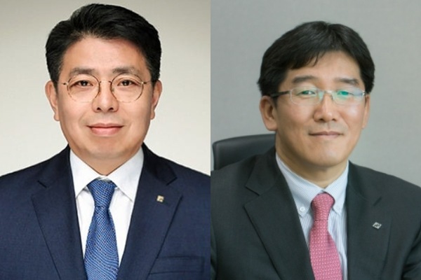 광주은행 새 행장 후보로 추천된 정일선 광주은행 부행장(왼쪽)과 전북은행 새 행장 후보로 추천된 박춘원 JB우리캐피탈 대표이사. ⓒ허프포스트코리아
