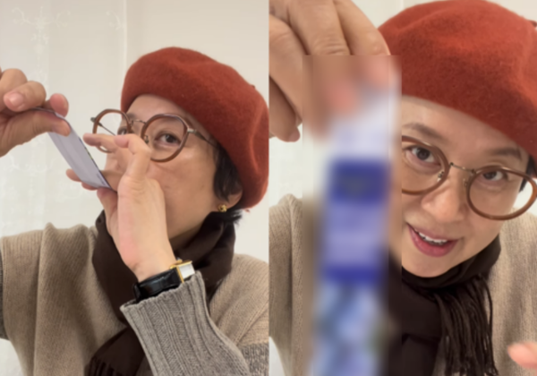 블루베리 착즙을 홍보하는 방송인 박미선. ⓒSNS