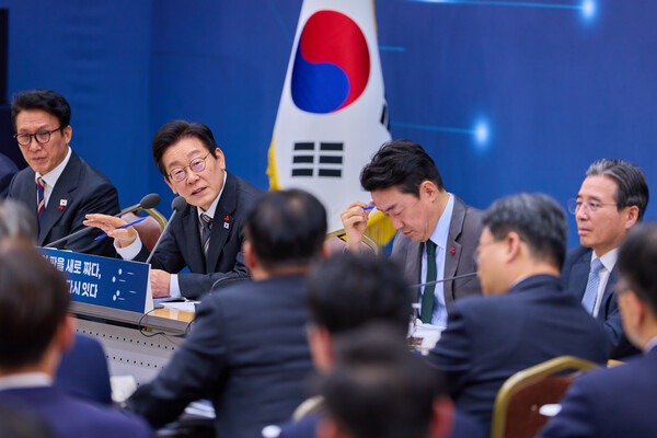 이재명 대통령이 12일 국토교통부 업무보고에서 발언하고 있다. ⓒ대통령실 제공. 