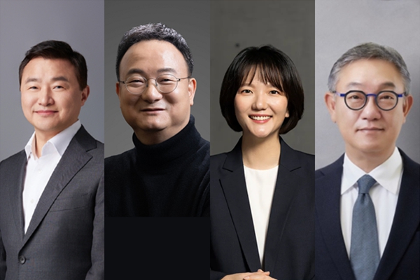 (왼쪽부터)노태문 삼성전자 DX부문 대표이사 사장, 문혁수 LG이노텍 대표이사 사장, 최수연 네이버 대표이사, 현신균 LGCNS 대표이사 사장 등이 한국공학한림원 신입 회원으로 선정됐다. ⓒ삼성전자 ⓒLG이노텍 ⓒ네이버 ⓒLGCNS