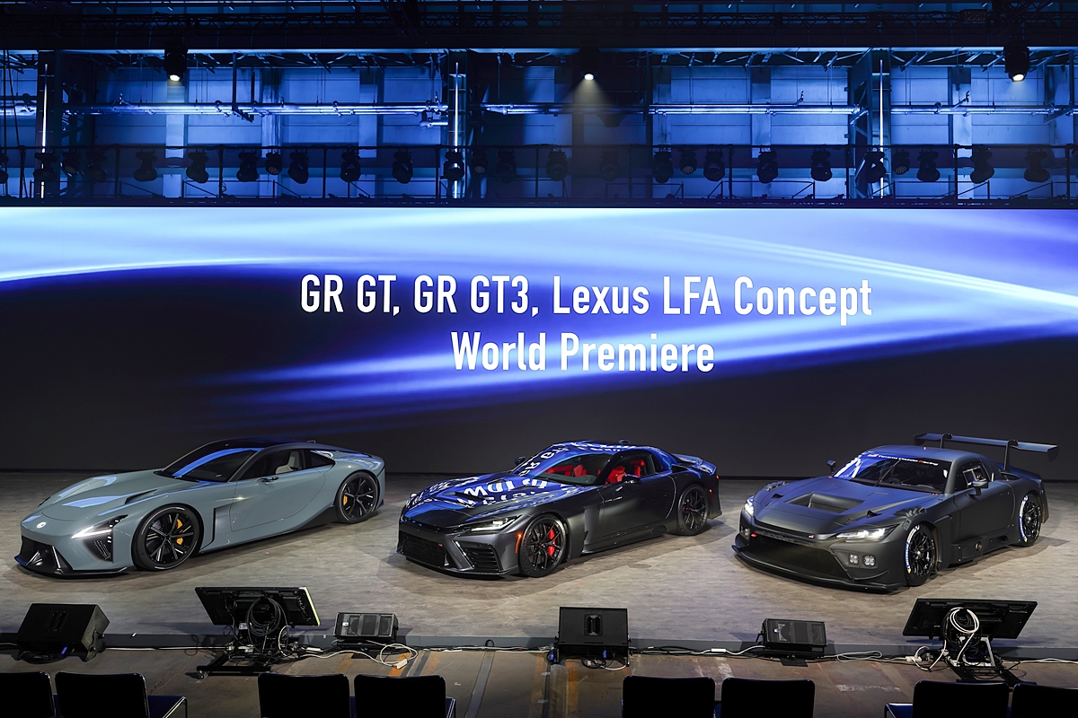 왼쪽부터 LFA 콘셉트, GR GT, GR GT3. / 사진 출처 = '토요타'