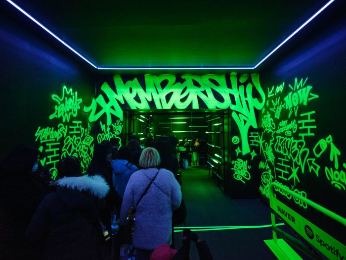 네이버가 성수동 XYZ SEOUL에서 스포티파이와 오프라인 팝업스토어를 운영한다.ⓒ네이버