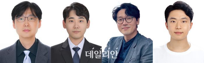 (왼쪽부터)GIST 신소재공학과 이상한 교수·박준철 박사, KENTECH 에너지공학부 오명환 교수, 한국에너지기술연구원 김승규 박사.ⓒ광주과학기술원