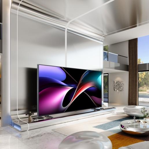 하이센스가 116형에 이어 선보인 100형 RGB 미니 LED TV (사진=하이센스)