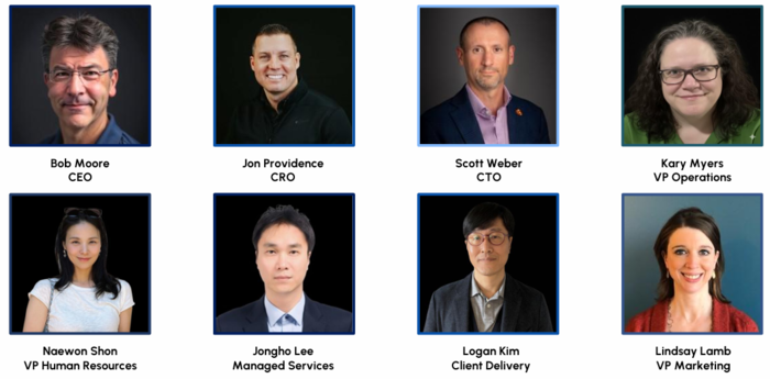 메가존클라우드 미국법인 리더십팀 구성. C레벨 임원 모두 PwC에서 AWS 사업을 이끈 인물로 구성된 게 특징으로, 이들은 염동훈 대표의 AWS 근무 당시 사업 파트너였다. [자료=메가존클라우드 제공]