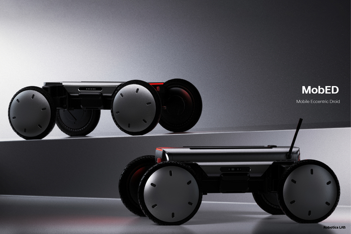 현대차·기아의 차세대 모빌리티 로봇 플랫폼 '모베드(MobED)'의 베이직(Basic) 모델(위)과 프로(Pro) 모델(아래)