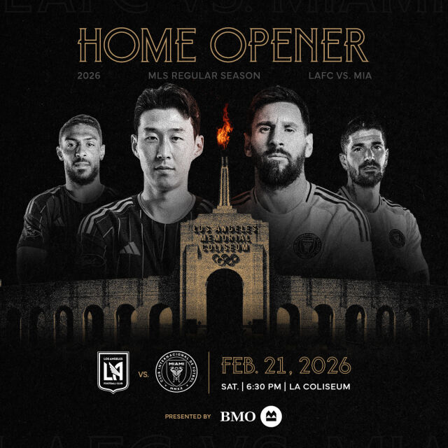 LAFC와 인터 마이애미의 시즌 개막전이 성사됐다./LAFC