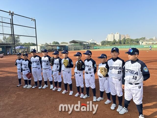 대한유소년야구연맹 20기 꿈나무D대표팀./대만(타이난)=노찬혁 기자