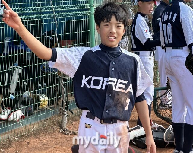 대한유소년야구연맹 20기 유소년B대표팀 김민기./타이난(대만)=노찬혁 기자