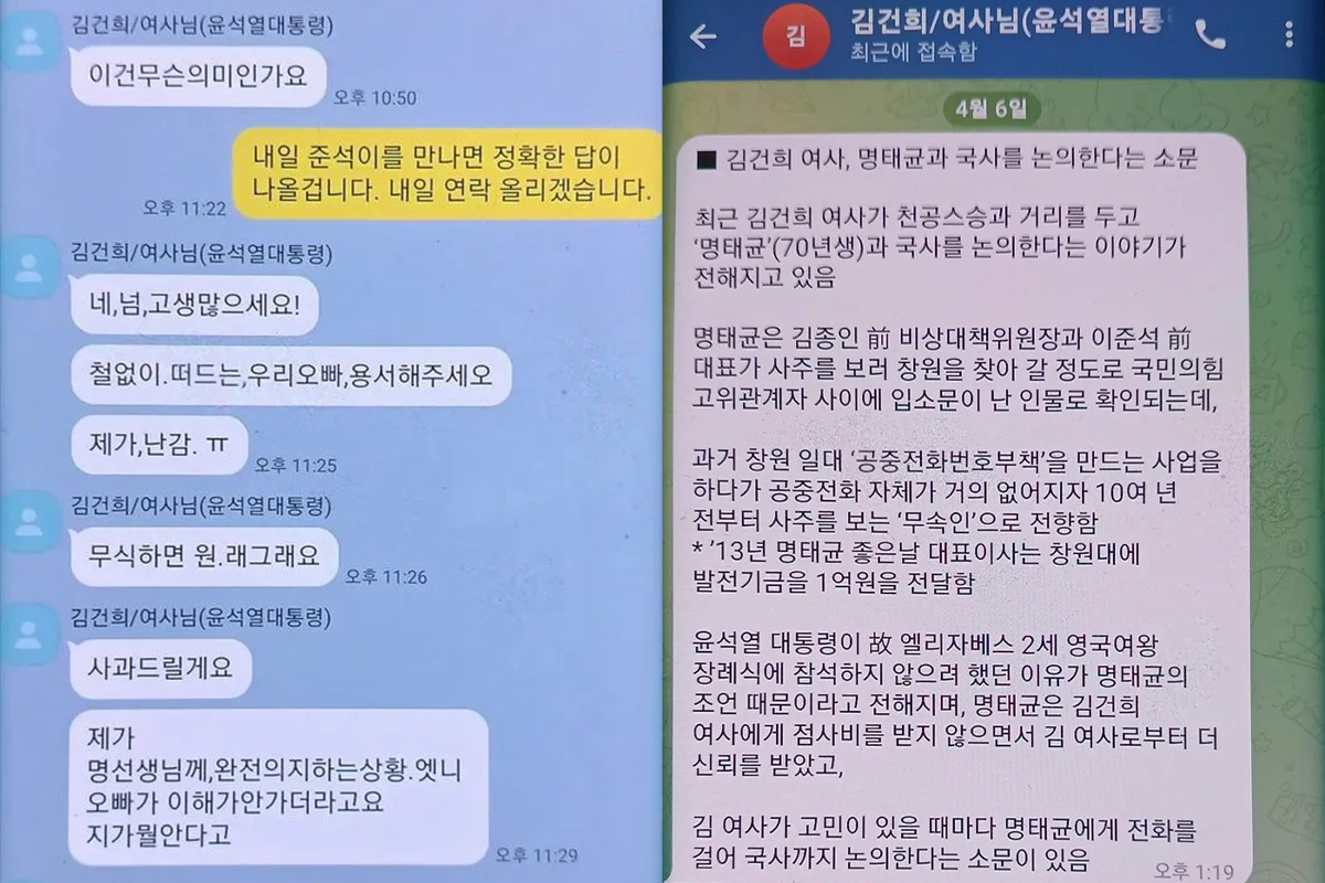 출처: 명태균 SNS 