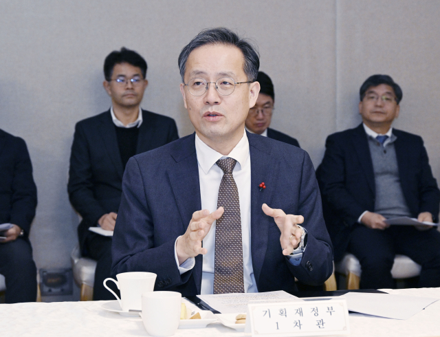 이형일 기획재정부 1차관이 16일 정부서울청사에서 열린 ‘주요 수출기업 간담회’를 주재하며 발언하고 있다. 연합뉴스