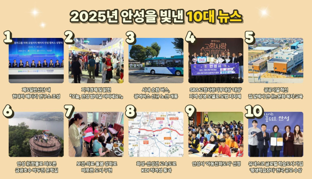 ‘2025년 안성을 빛낸 10대 뉴스’. 이미지 제공 = 안성시