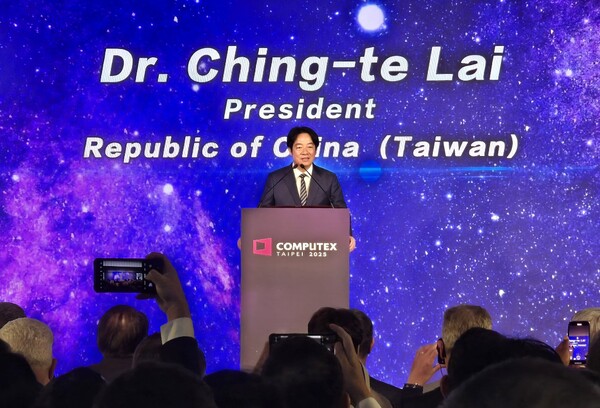 라이칭더 대만 총통이 올해 5월 아시아 최대 ICT 전시회 '컴퓨텍스 2025'에서 축사를 하고 있다. / 홍주연 기자