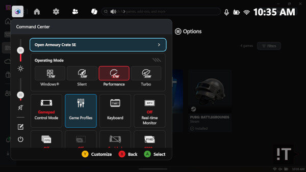 엑스박스 전체화면 경험에 최적화된 ‘아머리 크레이트 SE’ / 권용만 기자
