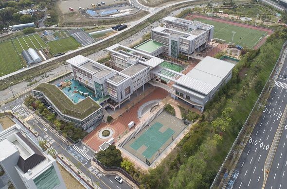 An aerial view of an international school in Busan. (Busan Metropolitan City)