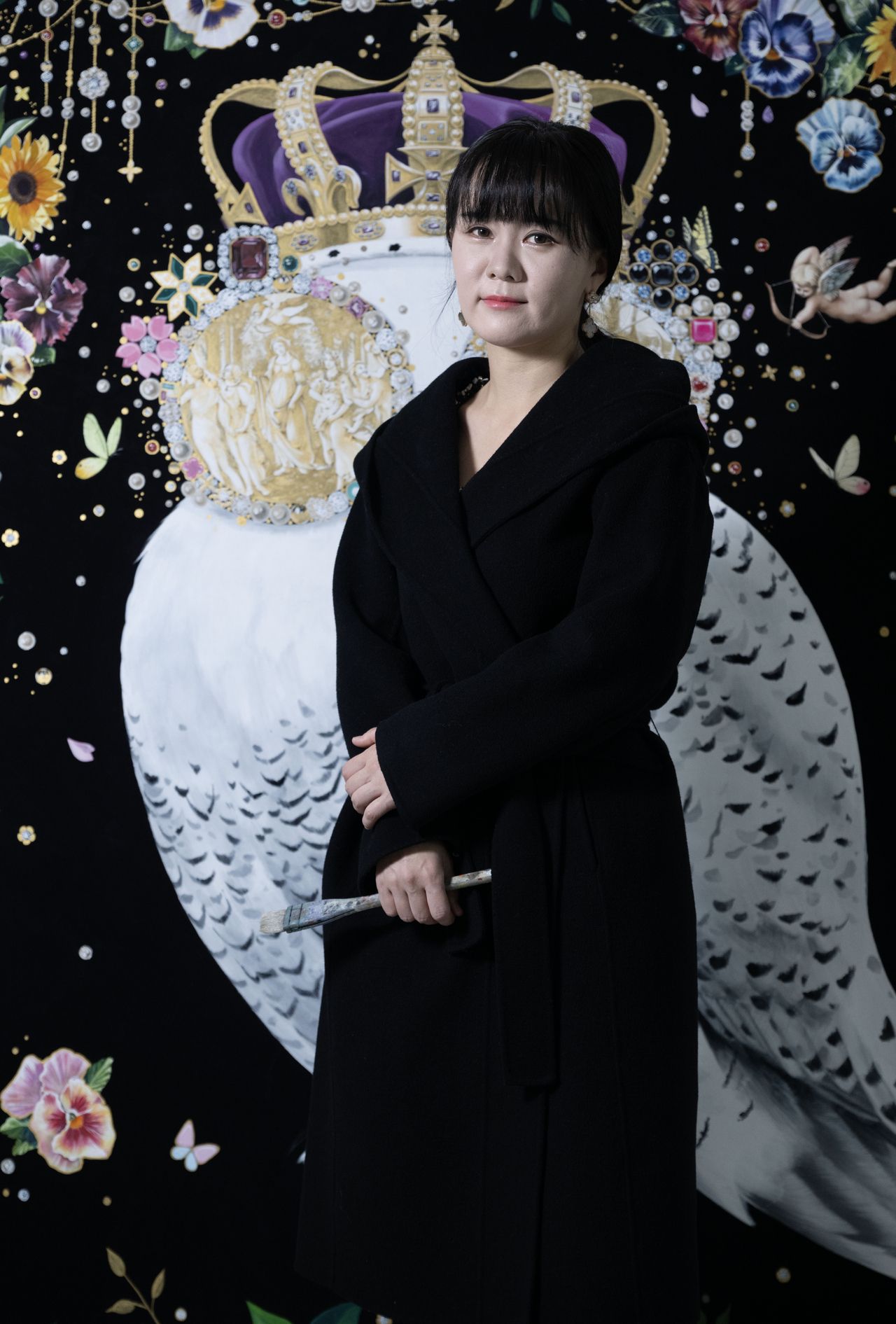 Kim Ji-hee poses at her studio in Gangnam-gu, southern Seoul, Dec. 18. (Im Se-jun/The Korea Herald)