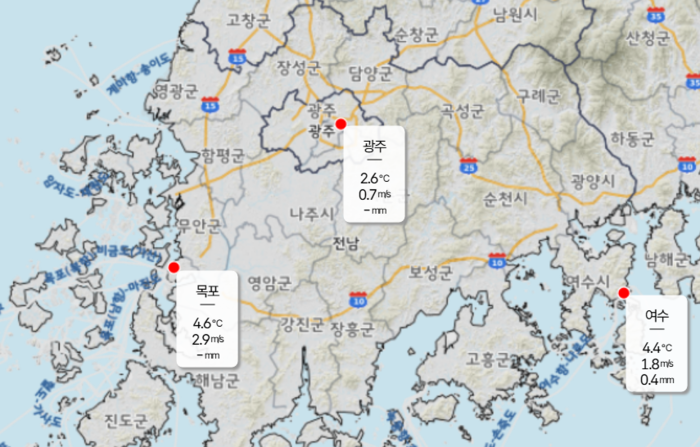 29일 6시 현재 (사진=기상청 제공)