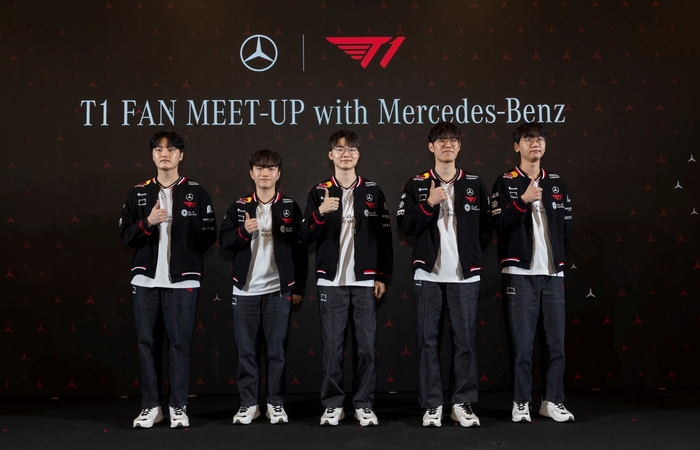 리그 오브 레전드(LoL) e스포츠 팀 T1. 사진 | 메르세데스-벤츠 코리아