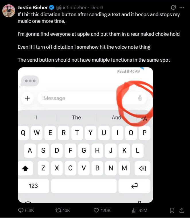 引用：ジャスティン・ビーバー公式 X