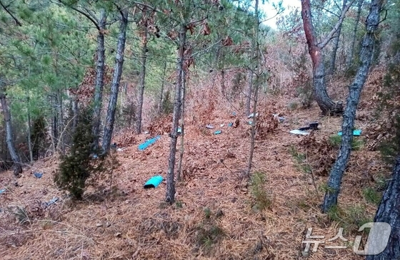  The Rodong Sinmun, the official newspaper of North Korea\'s Workers\' Party, published a statement by the spokesperson of the Korean People\'s Army General Staff on January 10. It stated that on January 4, the units performing border anti-aircraft surveillance detected and tracked an aerial target moving northward in the airspace over the Hado-ri area of Songhae-myeon, Ganghwa-gun, Incheon. After strategically penetrating 8 km into the airspace, and then attacked it with special electronic weapons, forcing it to crash at a point 1,200 meters from Hill 101.5 in Moksan-ri, Kaepung District, Kaesong City. The photo shows the crashed drone in the Moksan-ri area of Kaepung District, Kaesong City / Rodong Sinmun