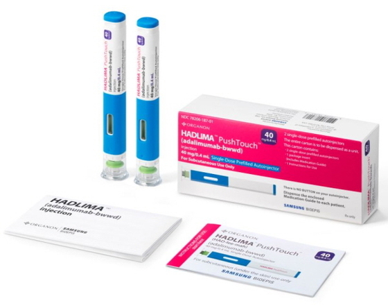 Samsung Bioepis\' Hadlima (active ingredient: adalimumab) pen-type product (Provided by Organon Korea) / News1