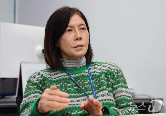 Nam Soo-yeon, President of R&D at CHA Biotech, is being interviewed by News1 at the Cha Biotech Complex in Bundang-gu, Seongnam-si, Gyeonggi Province on January 8 / News1