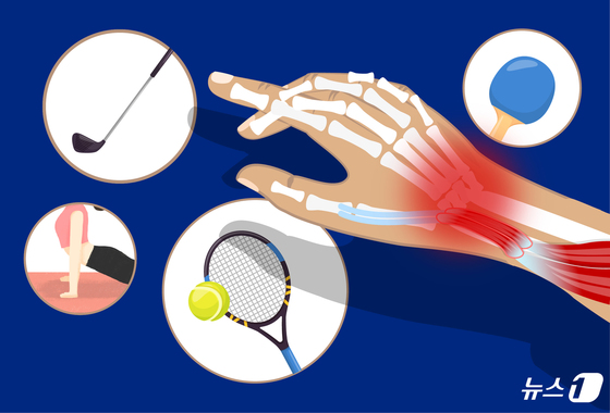 After prolonged wrist use, perform wrist stretches to maintain joint flexibility. Before engaging in sports like tennis or golf that involve significant wrist involvement, consider an appropriate exercise volume for yourself / News1