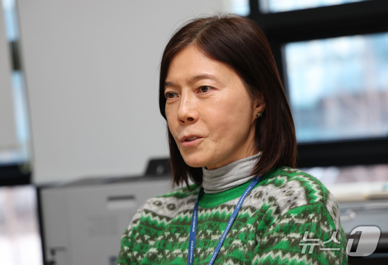 Nam Soo-yeon, President of R&D at CHA Biotech, is being interviewed by News1 at the Cha Biotech Complex in Bundang-gu, Seongnam-si, Gyeonggi Province on January 8 / News1
