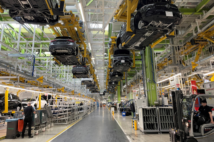 독일 라스타트에 위치한 메르세데스-벤츠 공장의 생산라인 전경. /사진=로이터
