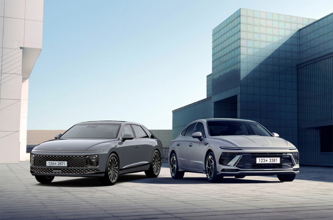 현대자동차 ‘아이오닉6'(왼쪽)와 ‘쏘나타 디 엣지'. /사진=현대차