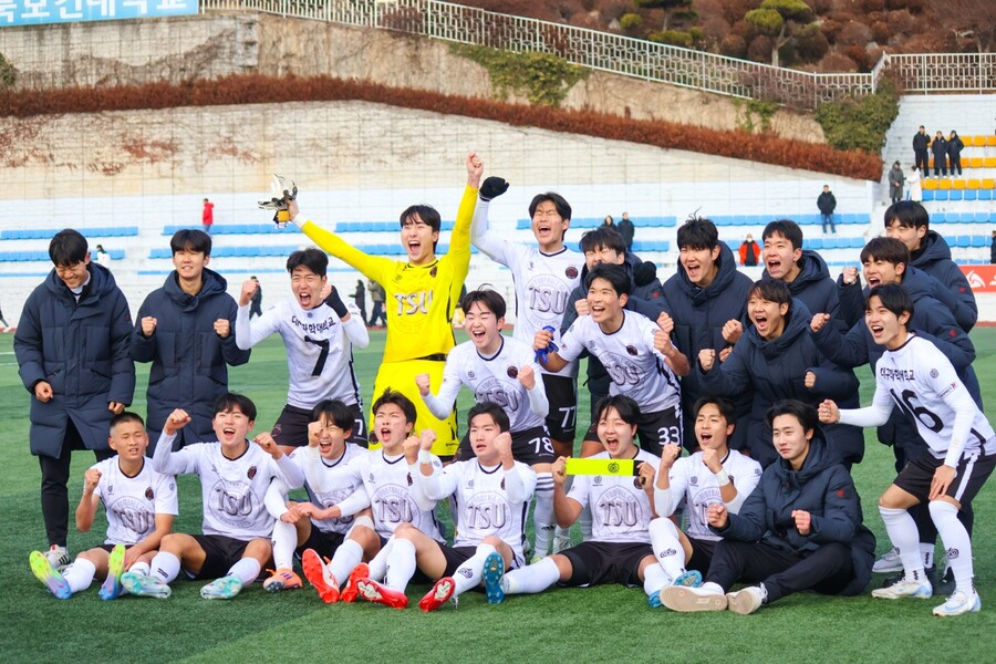 ▲ 대구과학대는 중앙대를 꺾는 이변을 일으켰다. ⓒ한국대학축구연맹