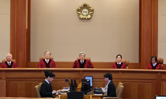 헌재 1월 심판사건 선고<YONHAP NO-5939>