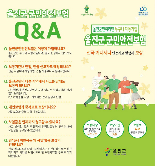 2. 울진군 군민안전보험 보장내용 안내 (1)