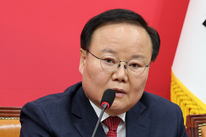 발언하는 김재원 최고위원<YONHAP NO-3264>