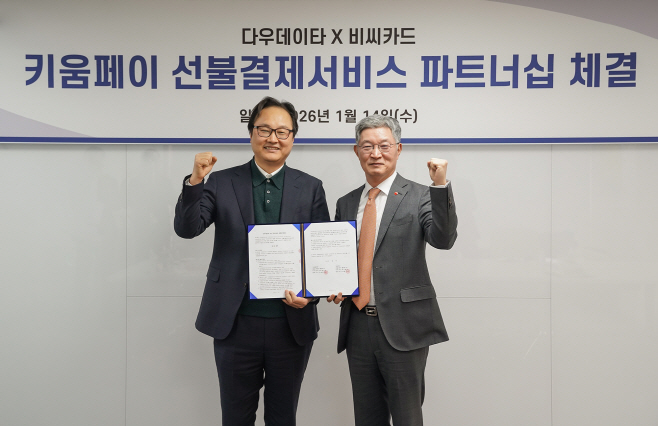 (보도자료 사진) BC카드-다우데이타 선불카드 결제 인프라 확대 위한 협약 체결-2