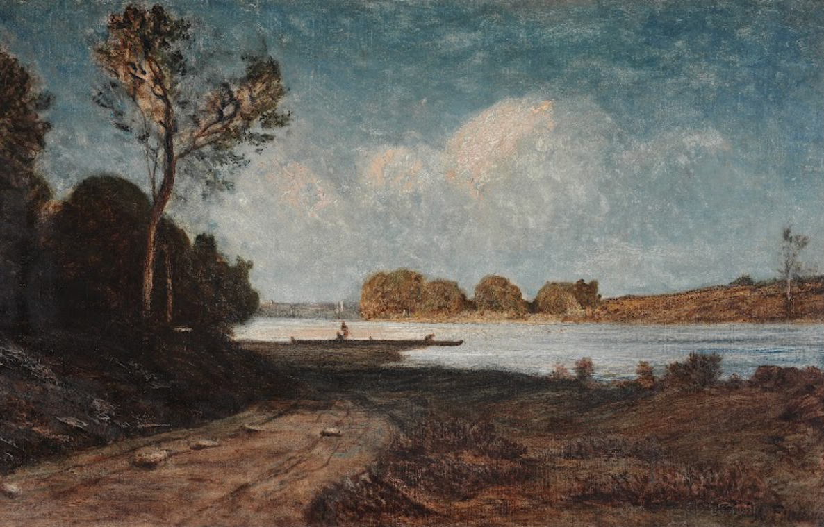 안토니오 폰타네시(레조 에밀리아, 1818 – 토리노, 1882)｜토리노의 포 강가에서｜ca. 1875｜Oil on canvas｜55 x 86 cm. [사진제공=리치오디미술관]