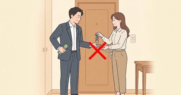 집주인이 보증금을 돌려주기 전까지는 열쇠를 반환해서는 안 된다. 사진은 이해를 돕기 위해 AI로 생성한 이미지를 재편집한 것. ⓒ 허프포스트코리아