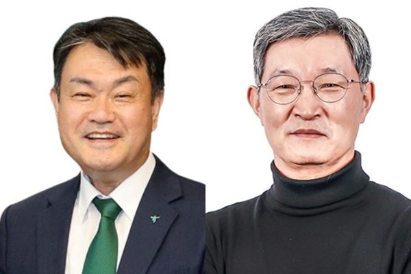 성영수 하나카드 대표이사(왼쪽)와 최원석 비씨카드 대표이사 ⓒ허프포스트코리아