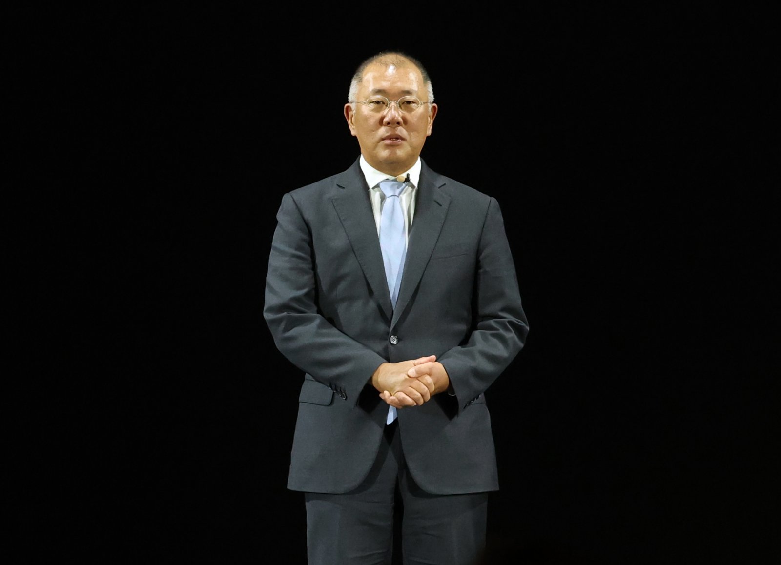 정의선 현대자동차그룹 회장이 5일 경기 용인시 처인구 기아 비전스퀘어에서 열린 ‘기아 80주년 기념식’에서 발언을 하고 있다. 2025.12.5/뉴스1 