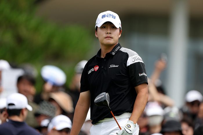 지난해까지 종근당으로부터 후원을 받았던 김민규. ⓒ KPGA