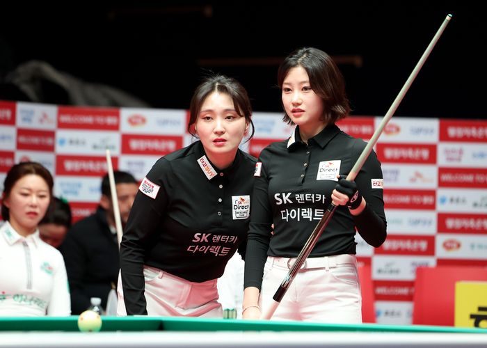 SK렌터카의 승리를 이끈 강지은과 조예은. ⓒ PBA