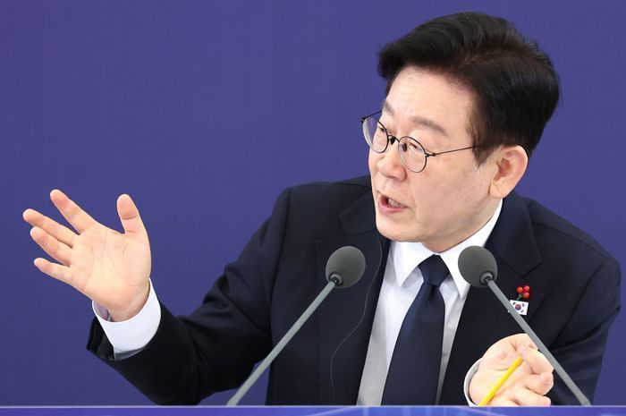 이재명 대통령이 28일 청와대에서 열린 외국인 투자 기업 간담회에서 발언하고 있다. ⓒ뉴시스