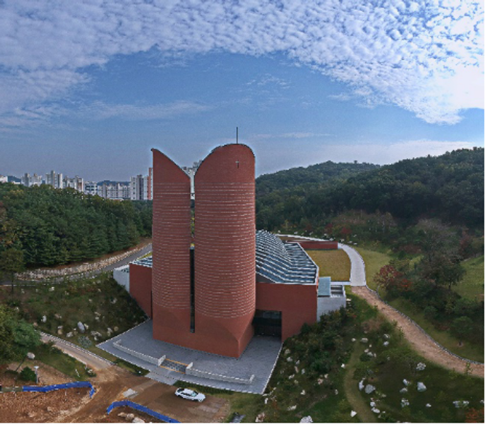 ⓒ높은 곳에서 본 남양성모성지 전경