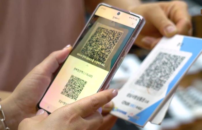 모바일 성남사랑상품권으로 결제 중인 모습. ⓒ 성남시 제공