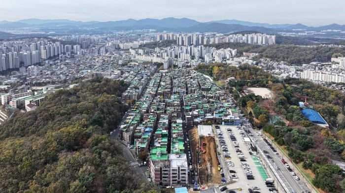 성남 은행1·금광2구역 및 주변 전경. ⓒ성남시 제공