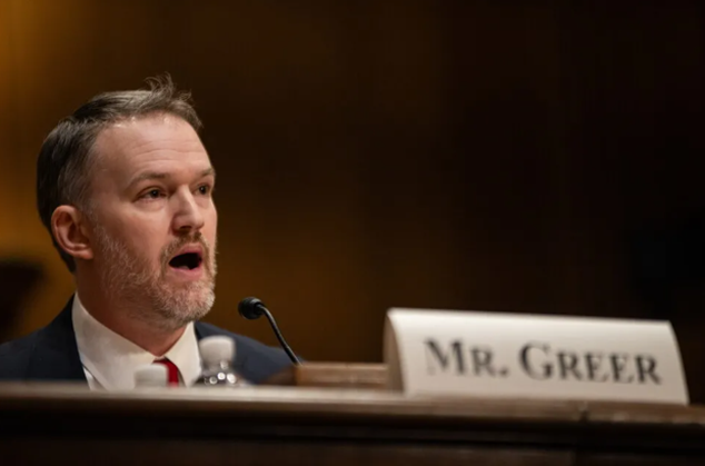 제이미슨 그리어 미국 무역대표부(USTR) 대표가 지난해 2월 6일 워싱턴DC에서 열린 상원 금융위원회 인사청문회에 참석해 있다. ⓒEPA/연합뉴스