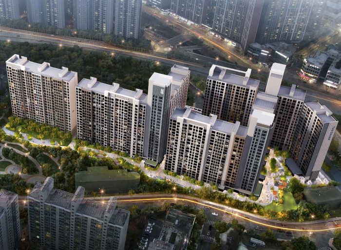 용인수지구 성복역 리버파크 공동주택 조감도. ⓒ용인시 제공