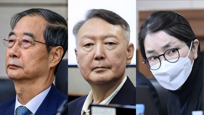 한덕수 전 국무총리(왼쪽), 윤석열 전 대통령, 김건희 여사ⓒ사진공동취재단